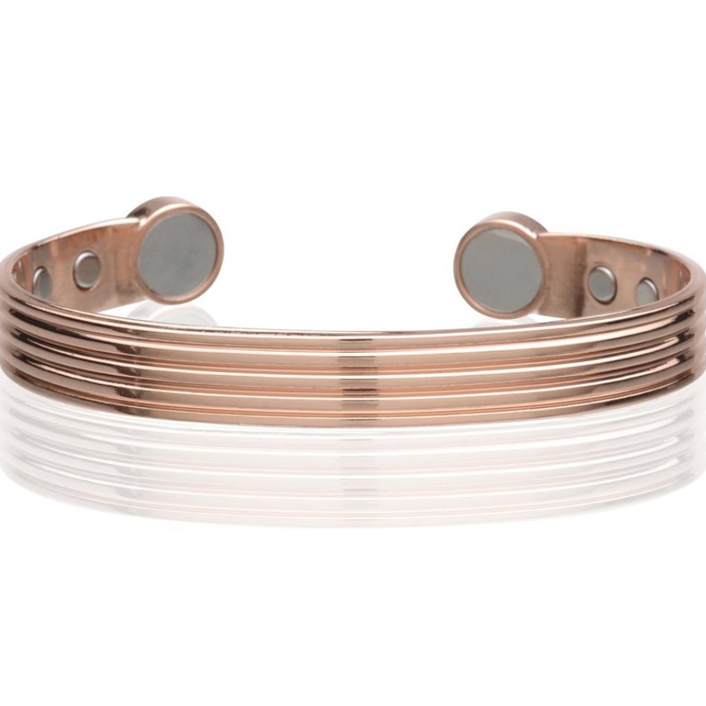 Solid Copper Magnetic Bracelet Arthritis Pain Therapy Energy Cuff Bangle